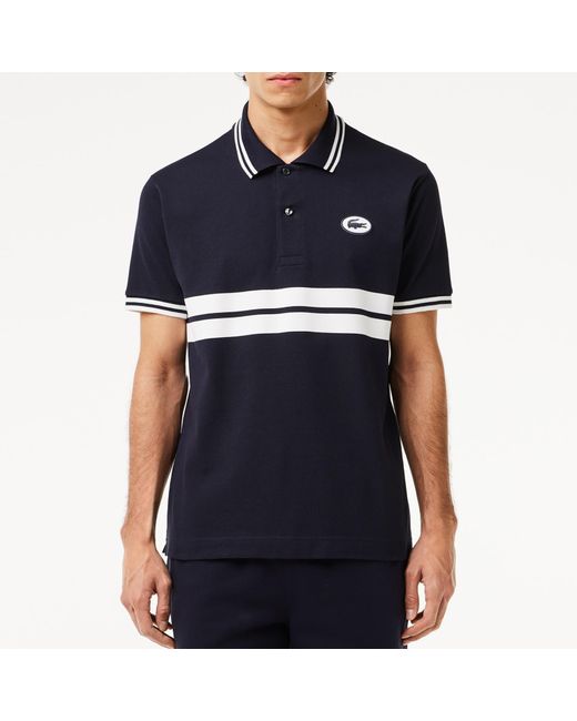 Lacoste Blue Sporty Cotton-piqué Polo Shirt for men