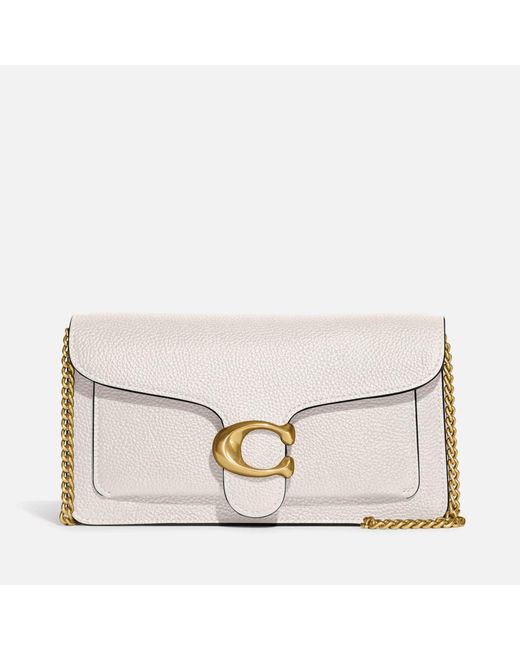 COACH Natural Tabby Chain Leather Clutch Bag