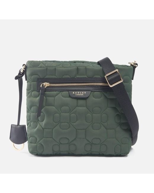 Radley Finsbury Park Quilted Recycled Fabric Crossbody Bag in Green | Lyst