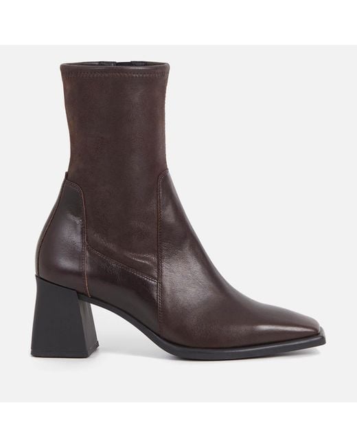 Vagabond Brown Hedda Leather Heeled Boots