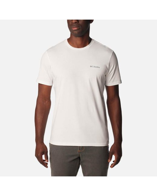 Columbia White Rapid Ridge Organic Cotton-jersey T-shirt for men