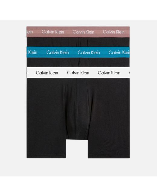 Calvin Klein Black Cotton Stretch Logo Boxer Briefs for men