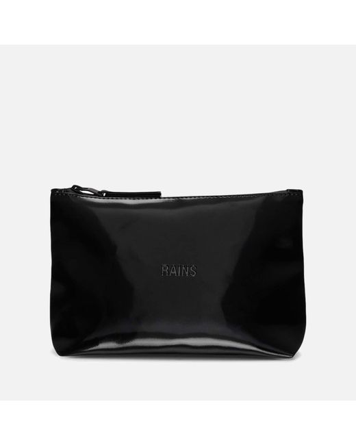 Rains Black W3 Matte-shell Cosmetic Bag