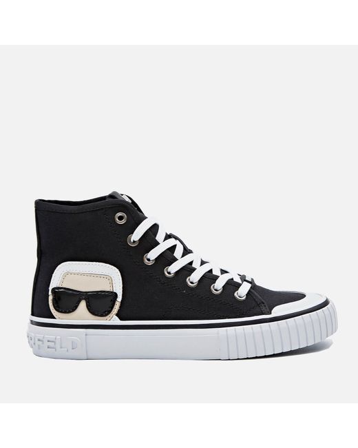 Karl Lagerfeld Black Kampus Ii Canvas Hi-top Trainers