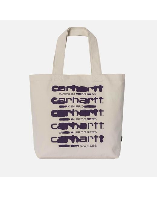 Carhartt White Graphic Canvas Tote Bag for men