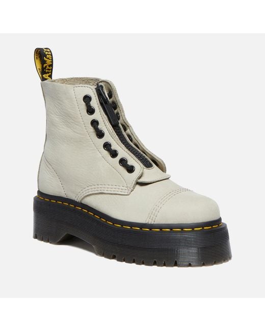 Dr. Martens Black Sinclair Leather Zip Front Boots