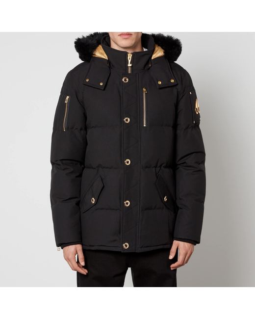 Moose Knuckles Black 3q Neoshear Faux Fur Trimmed Cotton-blend Coat for men