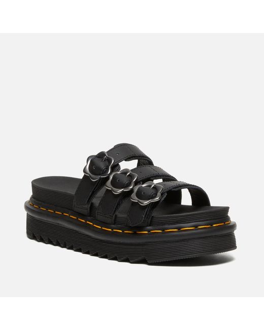 dr martens blaire slide flower