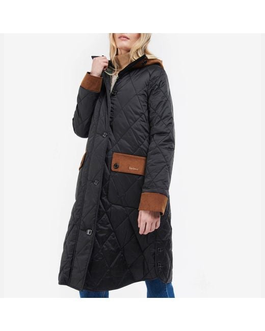 Barbour Black Mickley Quilted Shell Coat