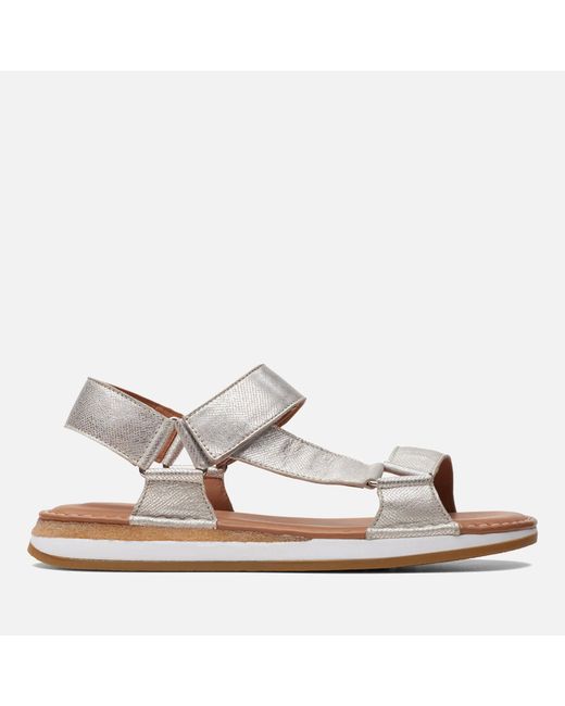 Silver leather store sandals uk