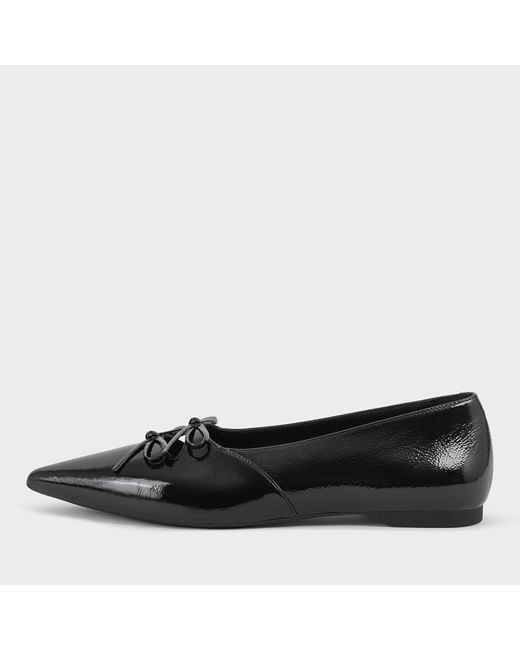 Vagabond Black Vagabond Hermine Patent Leather Pointed Flats