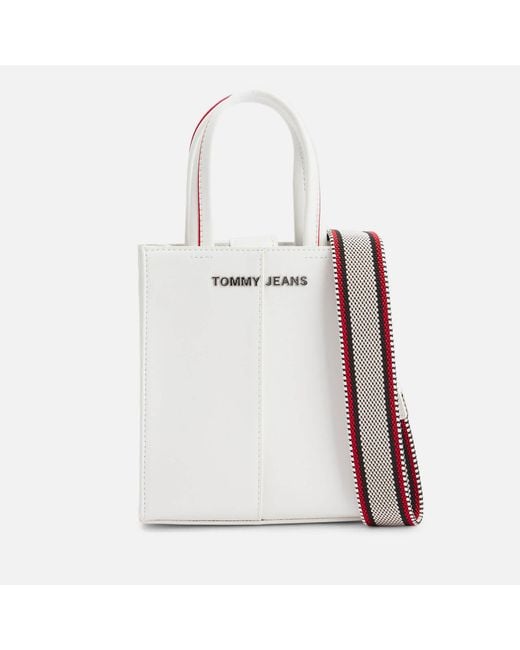 Tommy Hilfiger White Femme Faux Leather Cross-body Bag