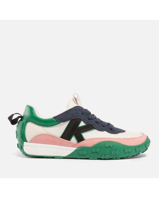 Kate Spade Green K As In Kate Leather And Ripstop Trainers