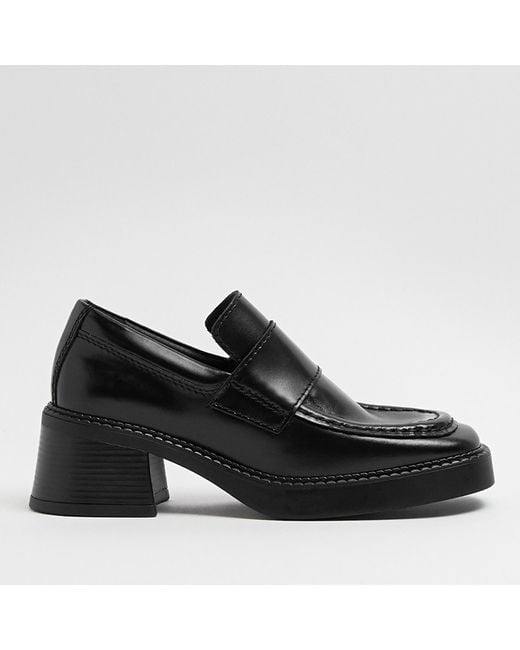 E8 By Miista Black Karina Heeled Leather Loafers
