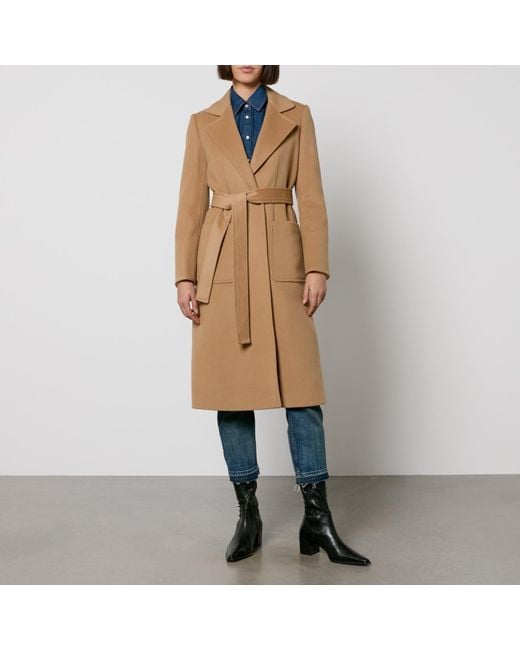 MAX&Co. Natural Classic Runaway Wool Coat