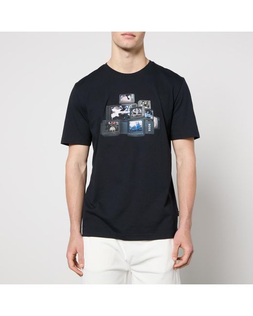 Boss Black Mushroom Cotton-jersey T-shirt for men
