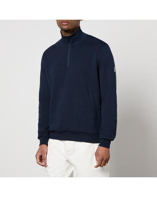 Sandbanks Blue Interlock Jersey Sweatshirt for men