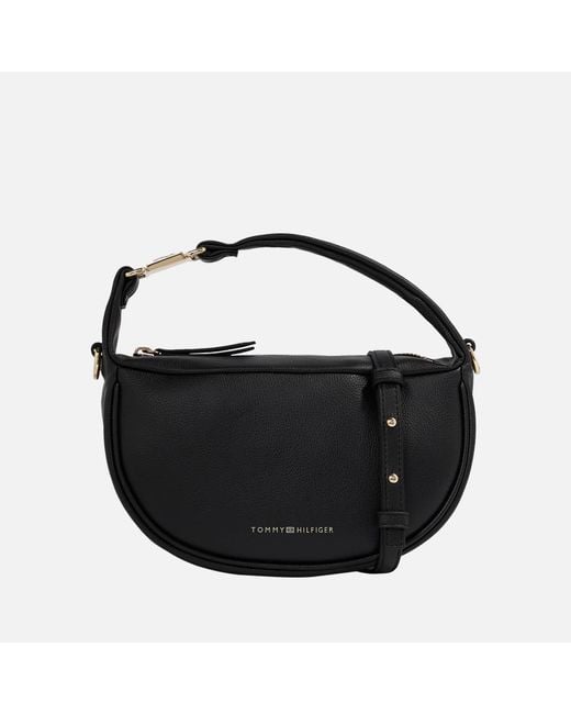 Tommy Hilfiger Black Contemporary Faux Leather Crossbody Bag