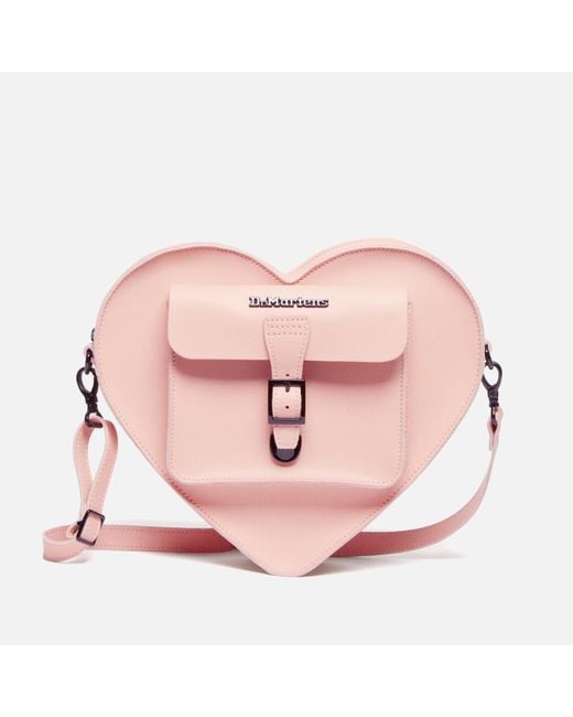 Dr. Martens Pink Heart Coated Leather Backpack