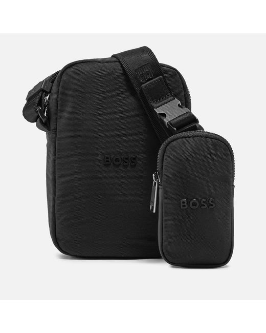 BOSS by HUGO BOSS Catch L Recycled Nylon Crossbody Bag in Black for Men |  Lyst