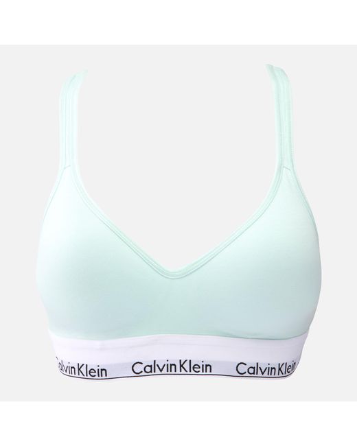 Calvin Klein Blue Modern Lift Cotton-blend Bralette