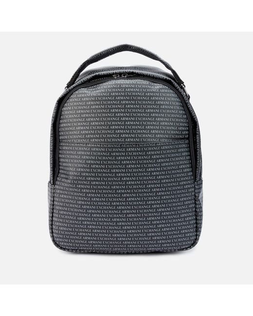 armani exchange leather backpack