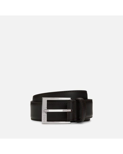 BOSS by HUGO BOSS Ellotyo Leather Belt in Black for Men | Lyst