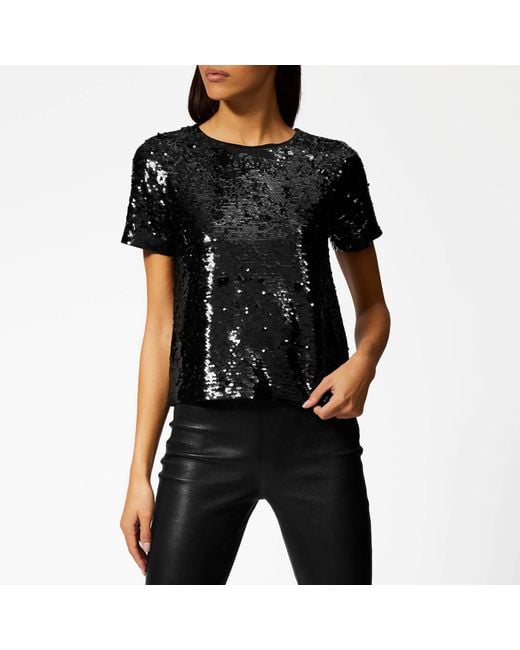 MICHAEL Michael Kors Black Sequin T Shirt