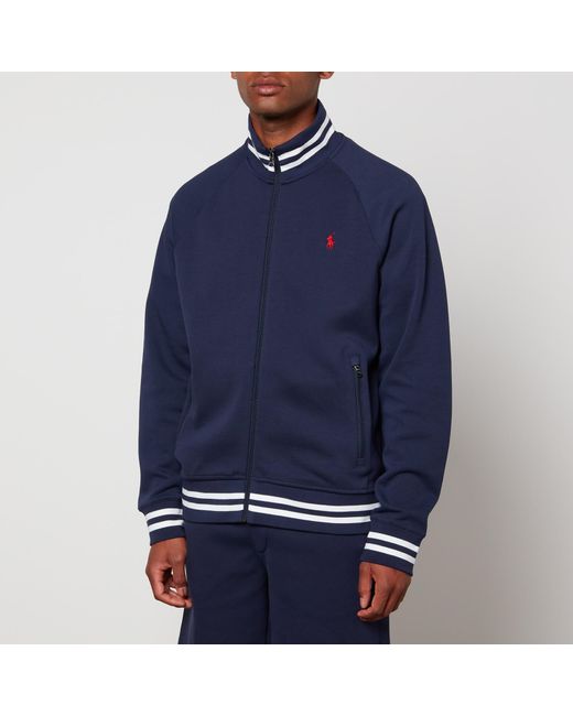 Polo Ralph Lauren Cottonblend Jersey And Piqué Track Jacket in Blue