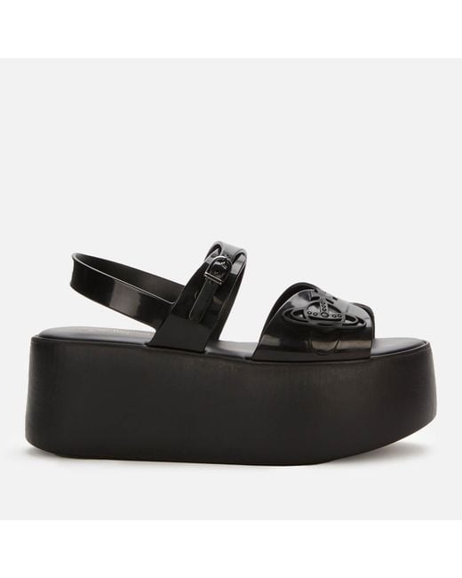Melissa + Vivienne Westwood Anglomania Black Connect Platform Sandals