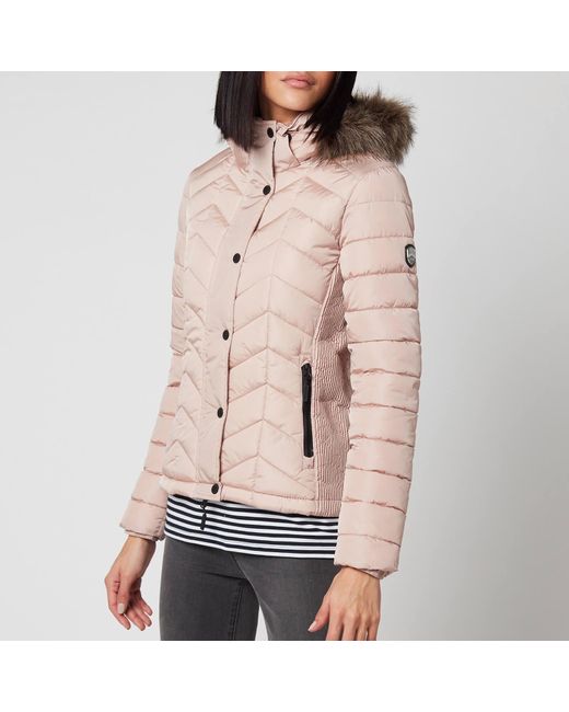 Superdry Luxe Fuji Padded Jacket in Pink | Lyst Canada