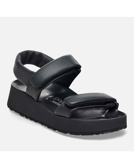 Birkenstock Black Papillio Theda Leather Sandals