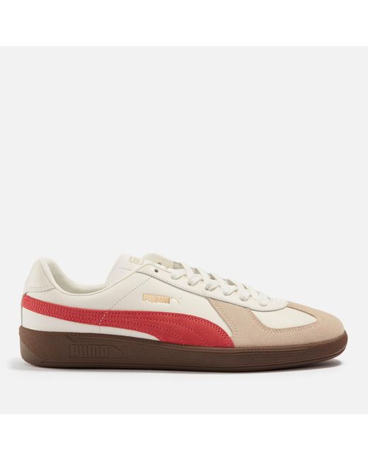 PUMA White Army Leather And Suede Trainers for men