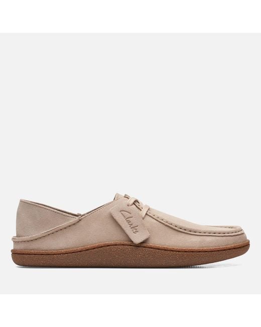 Clarks Pilton Suede Wallabee Shoes in Natural for Men | Lyst