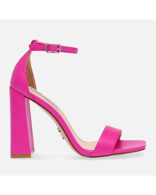 Steve Madden Pink Airy Leather Heeled Sandals