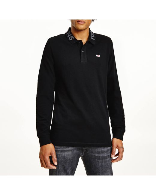 tommy hilfiger men's long sleeve polo shirts