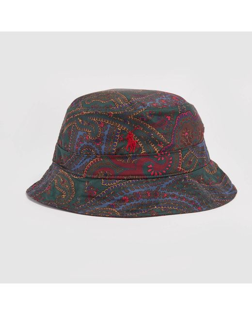 Polo Ralph Lauren Multicolor Paisley Print Cotton Bucket Hat for men