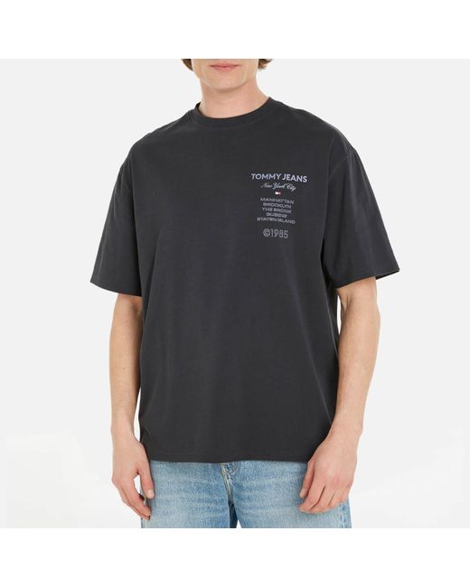Tommy Hilfiger Black Nyc 1985 Cities Cotton-jersey T-shirt for men