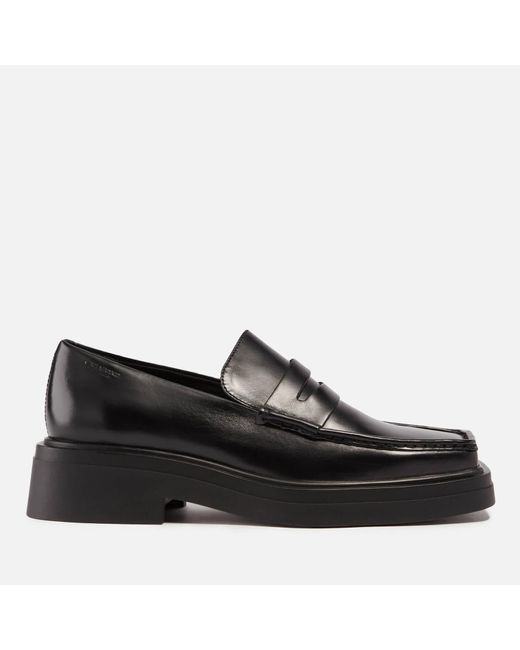 Vagabond Shoemakers Eyra Square Toe Leather Loafers in Black | Lyst Canada