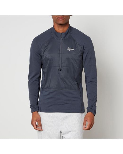 Rapha Blue Explore Nylon And Stretch-jersey Half-zip Top for men