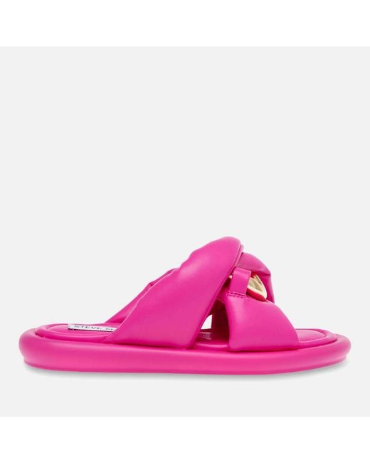 Steve Madden Pink Crispy Faux Leather Sandals