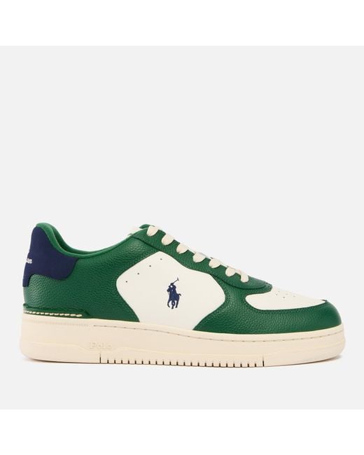 Polo Ralph Lauren Green Master Leather Court Trainers for men