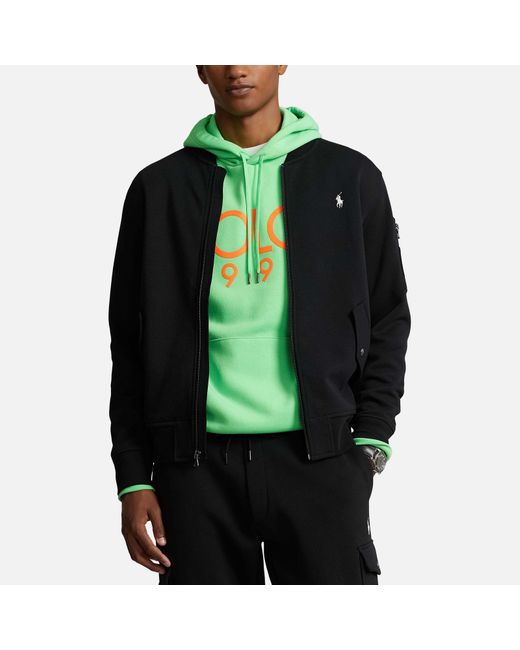 Polo Ralph Lauren Green Double-Knit Cotton-Blend Bomber Jacket for men