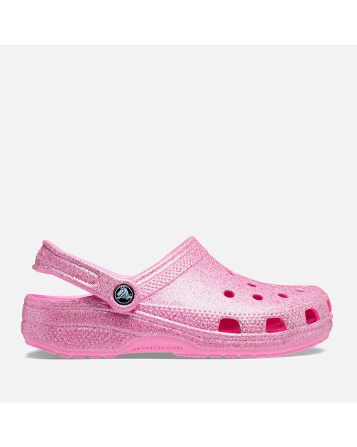 Crocs™ Classic Glittered Rubber Clogs in Pink Lyst