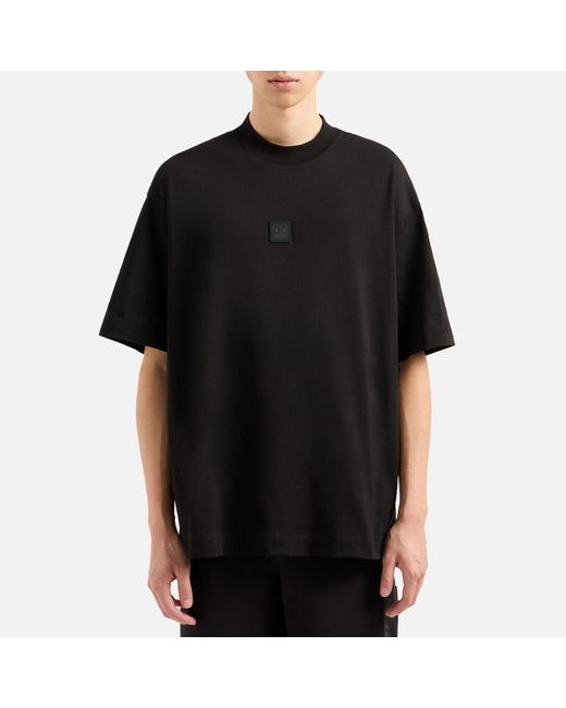 ARMANI EXCHANGE Black Edition Patch Cotton jersey T shirt for Men Lyst