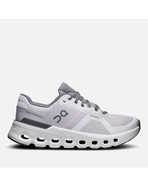 On Shoes White Cloudrunner 2 Mesh Running Trainers