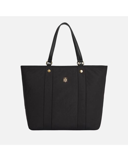 Tommy Hilfiger Black My Tommy Shell Tote Bag