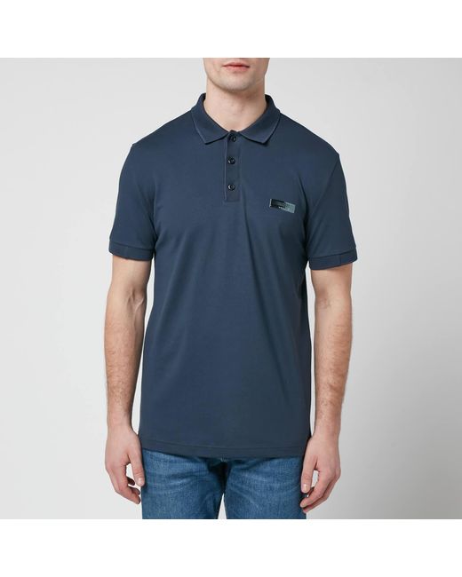 BOSS Green Blue Paul Batch Polo Shirt for men