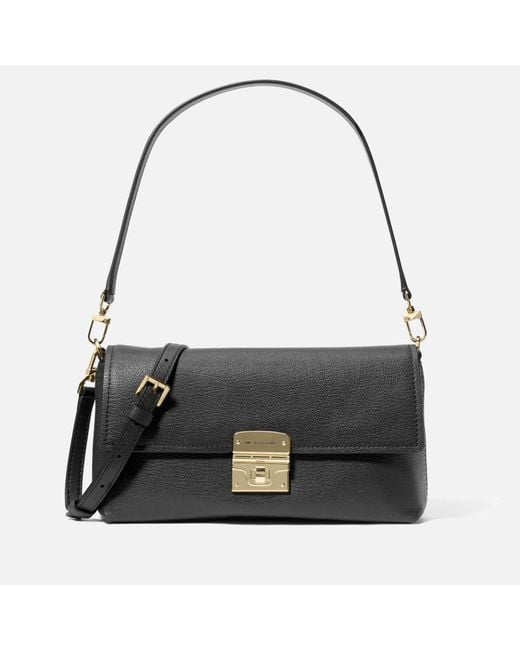 MICHAEL Michael Kors Black Addie Pouchette Medium Leather Bag