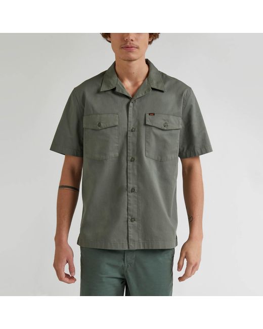 Lee Jeans Green Chetopa Relaxed Fit Cotton Utility Shirt for men